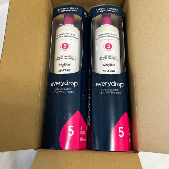 Everydrop by Whirlpool Refrigerator Ice Water Filter 5 (EDR5RXD1) Pack of 2 - Picture 2 of 4